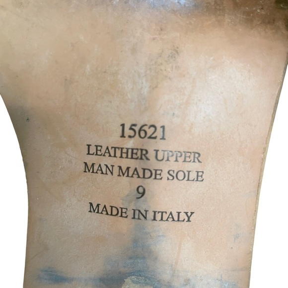 Barbara Barbieri Brown Leather Slingback Sandal Block Heel studs Size 9 - Picture 5 of 9